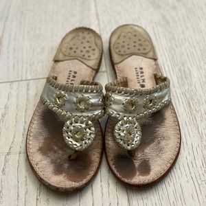 Women's Stephen Bonanno Palm Beach Sandals Gold And Silver  Size 7